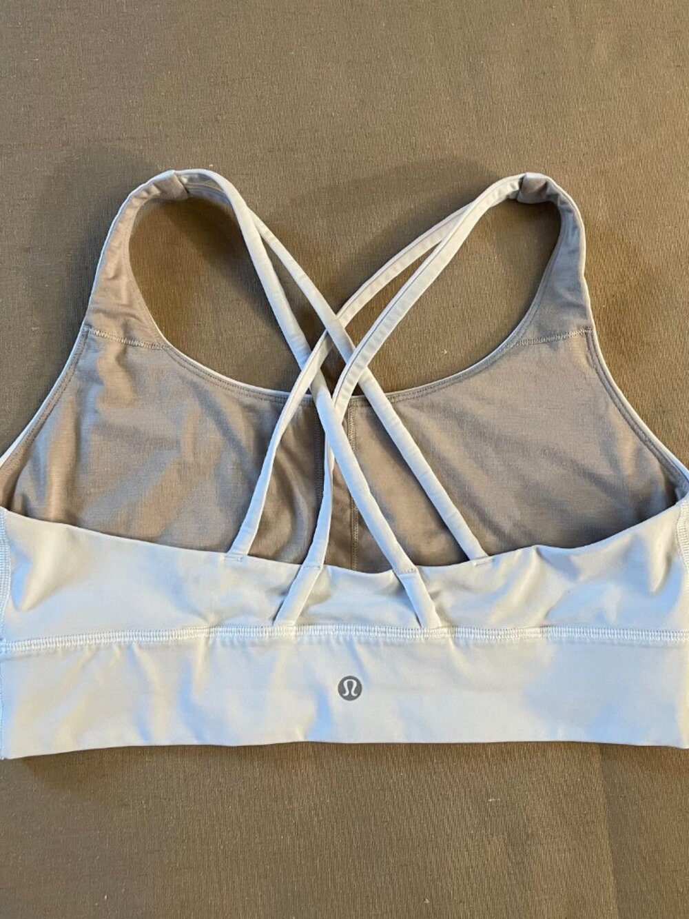 Lululemon Sports Bra Sz 12 White Energy Longline Yoga Gym Luxtreme - Picture 2 of 8